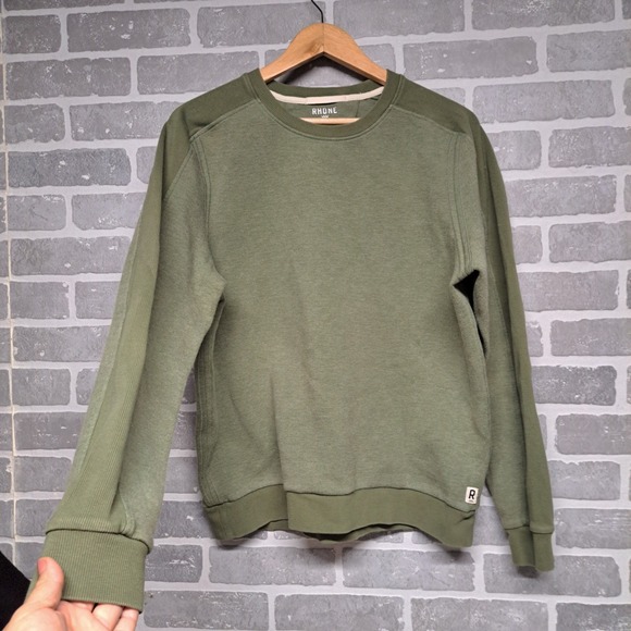 RHONE  Mens Heritage Midweight Crew Neck Pullover Sweatshirt Size Medium - Picture 6 of 15